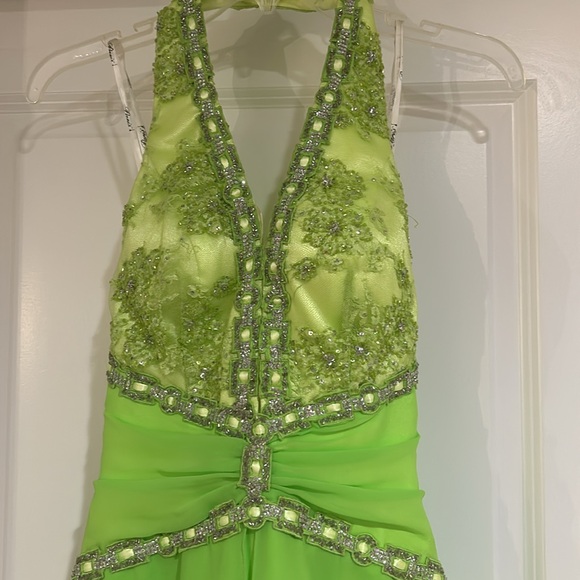 Formal Tea Length Beaded Dress - Picture 2 of 4